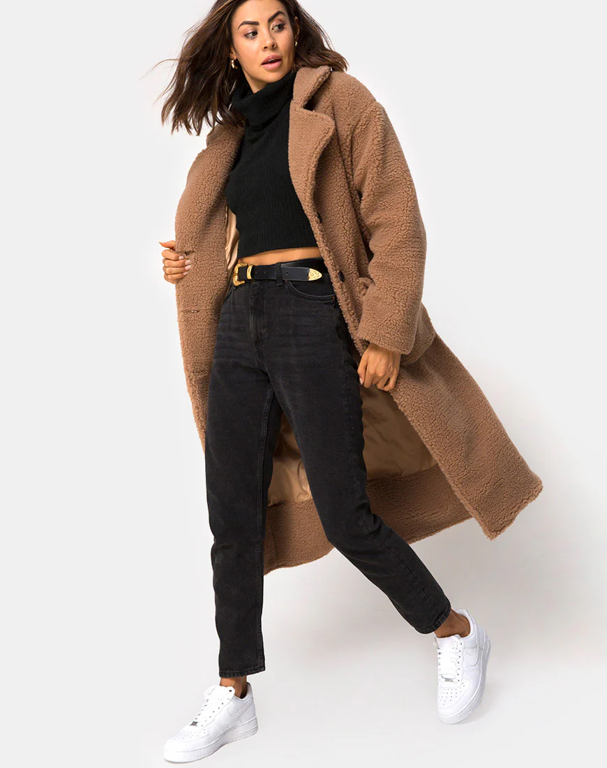 Teddy Duster Coat in Faun - Image 3