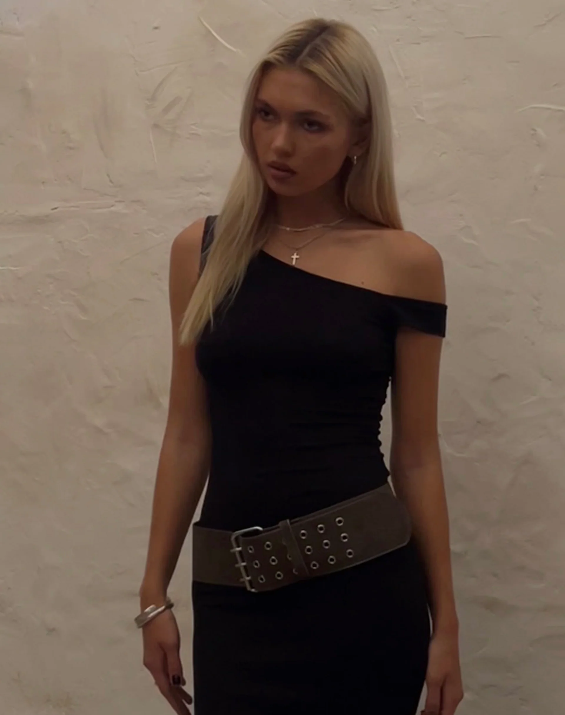 Tehyun Maxi Dress in Rib Black - Image 2