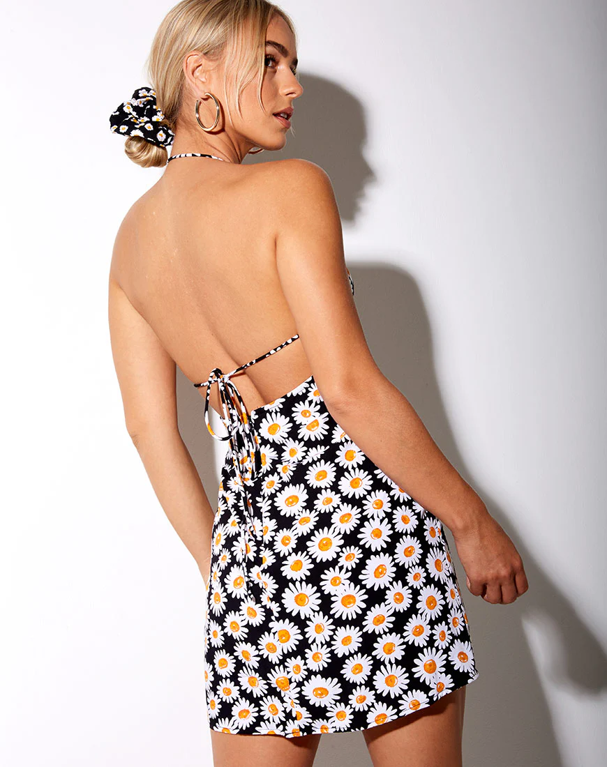 Tesla Dress in Daisy Love Black - Image 3