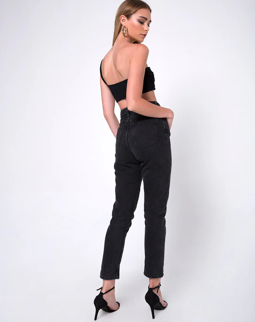 Tetric Crop Top in Black - Image 4
