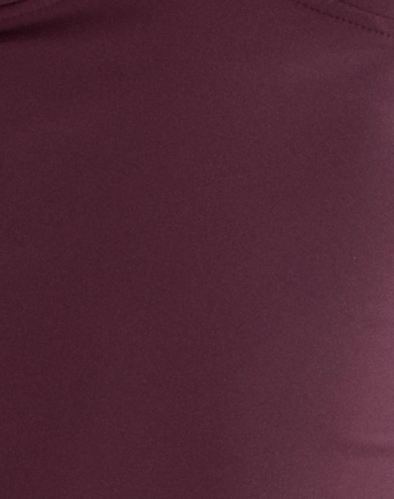 Thorin Studded Tankini in Burgundy - Image 7
