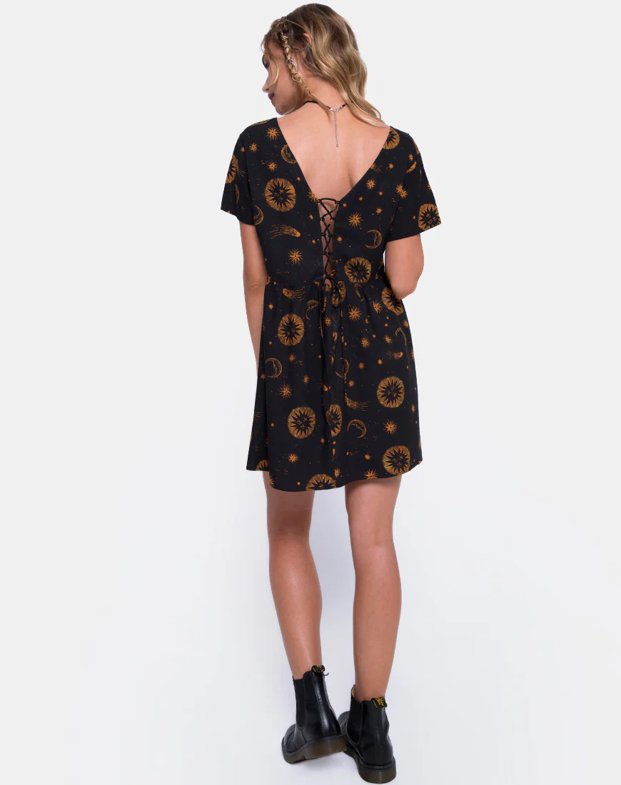 Tiara Dress in Celestial Black - Image 4
