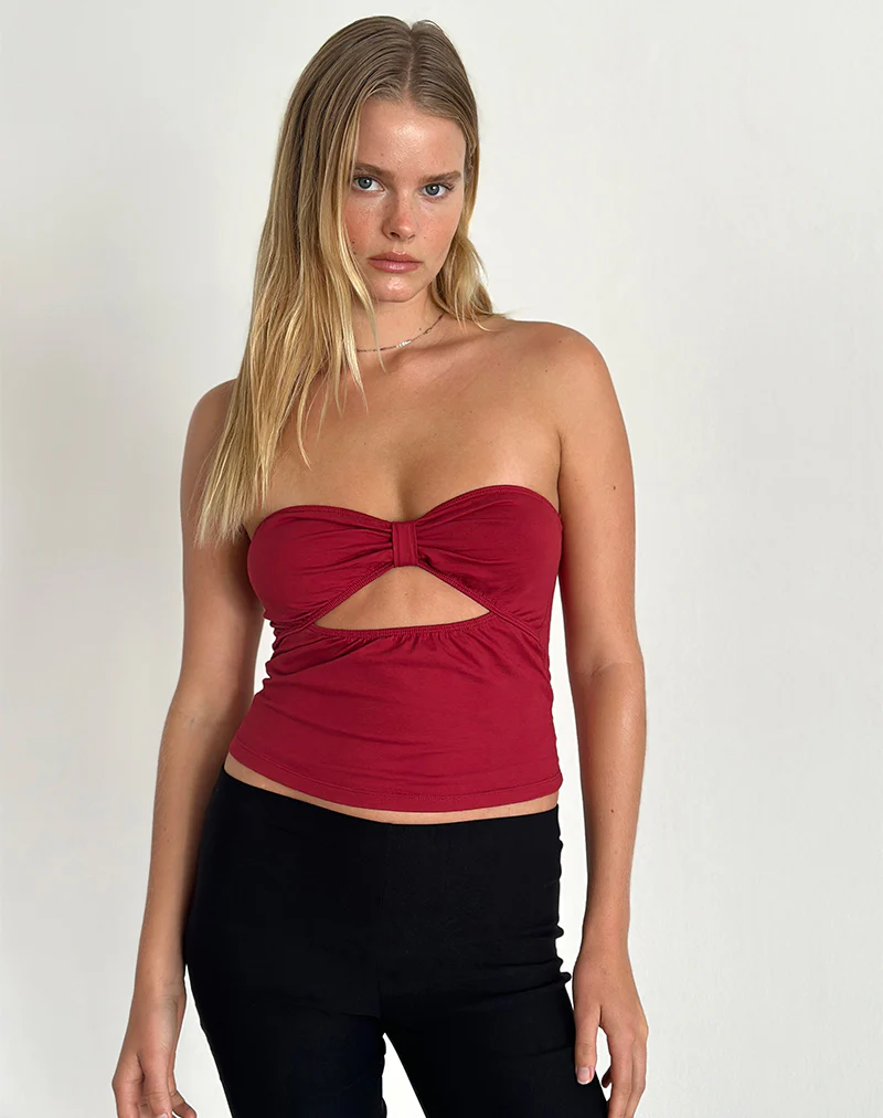 Tifose Twist Front Top in Adrenaline Red - Image 5