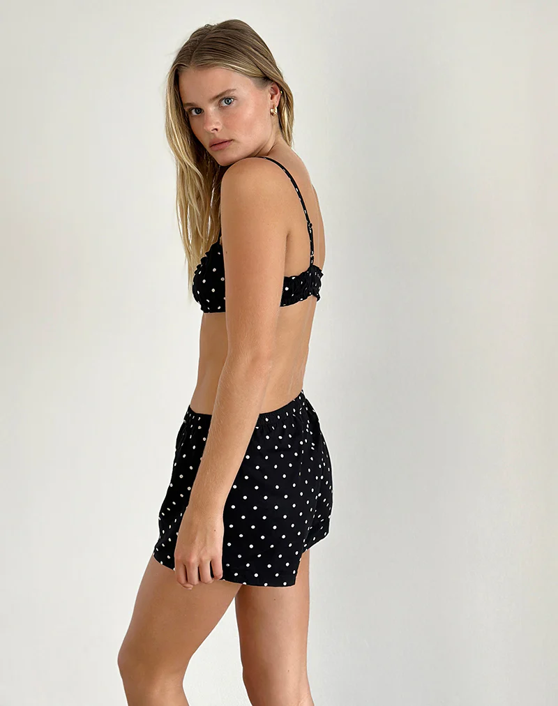 Tiga Bralette in Polka Black - Image 3