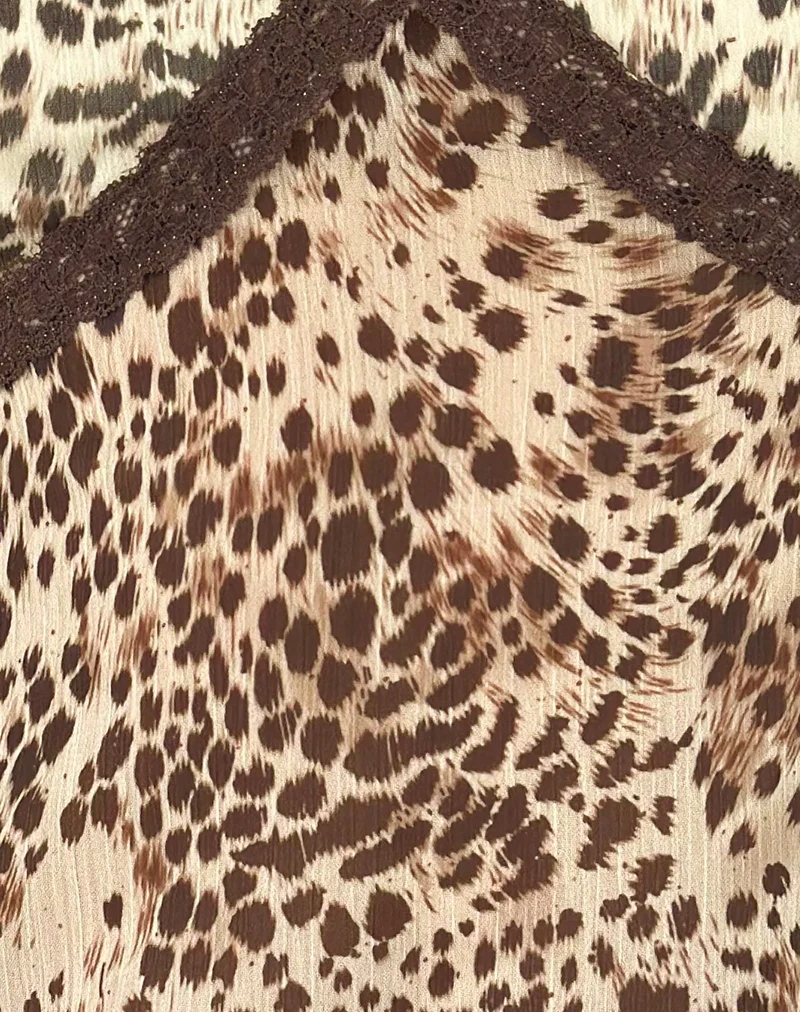 Timmy Top in Wild Leopard with Brown Lace - Image 5