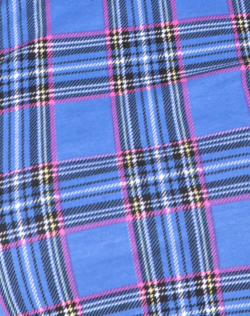Tindy Crop Top 90's Check Blue Pink - Image 5