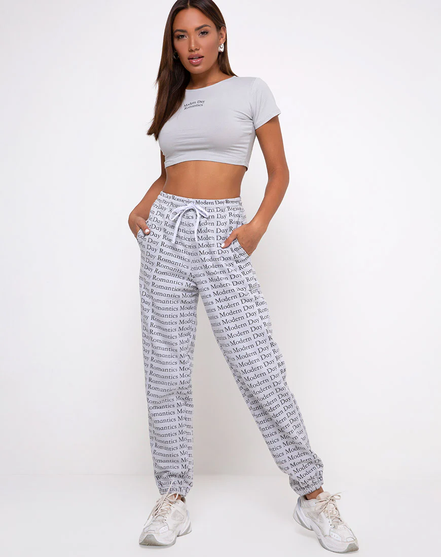 Tindy Crop Top in Modern Day Romantics Grey - Image 3