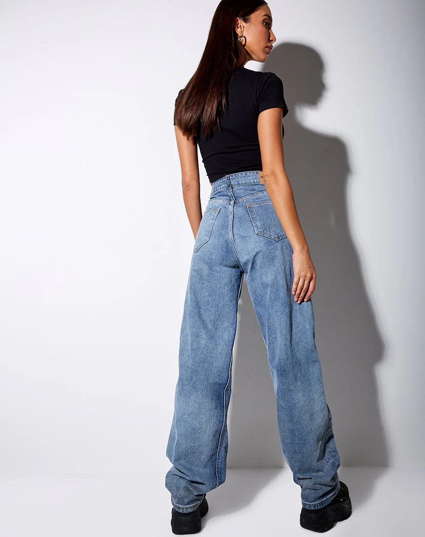 Tiney Crop Tee in Black 'Gemini' Diamante - Image 4