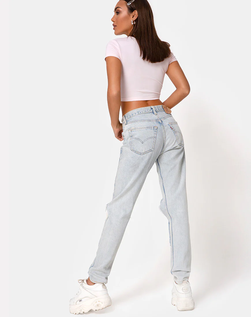 Tiney Tee in Pale Pink with Angel Diamante - Image 4