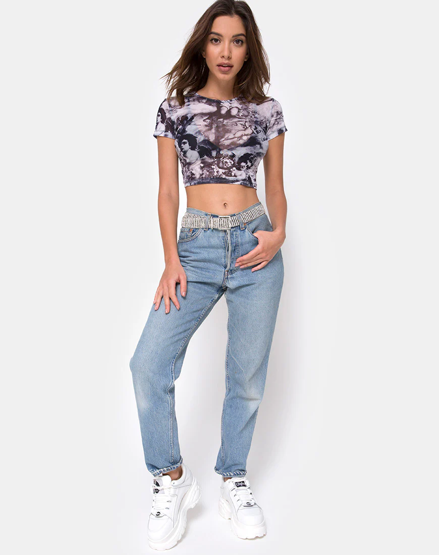 Tiney Crop Top in Cherub Mesh - Image 3