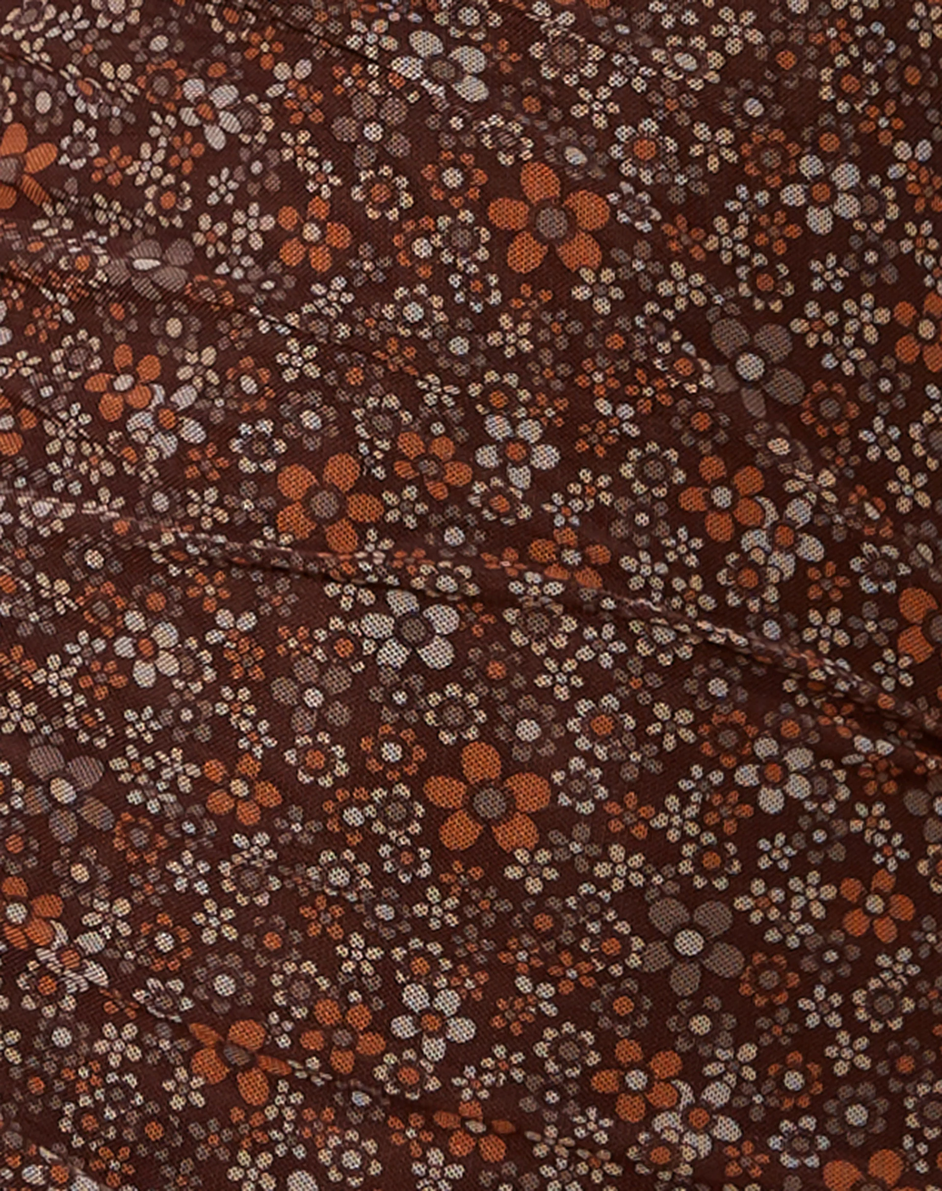 Tintin Mini Dress in Flower Garden Brown - Image 7