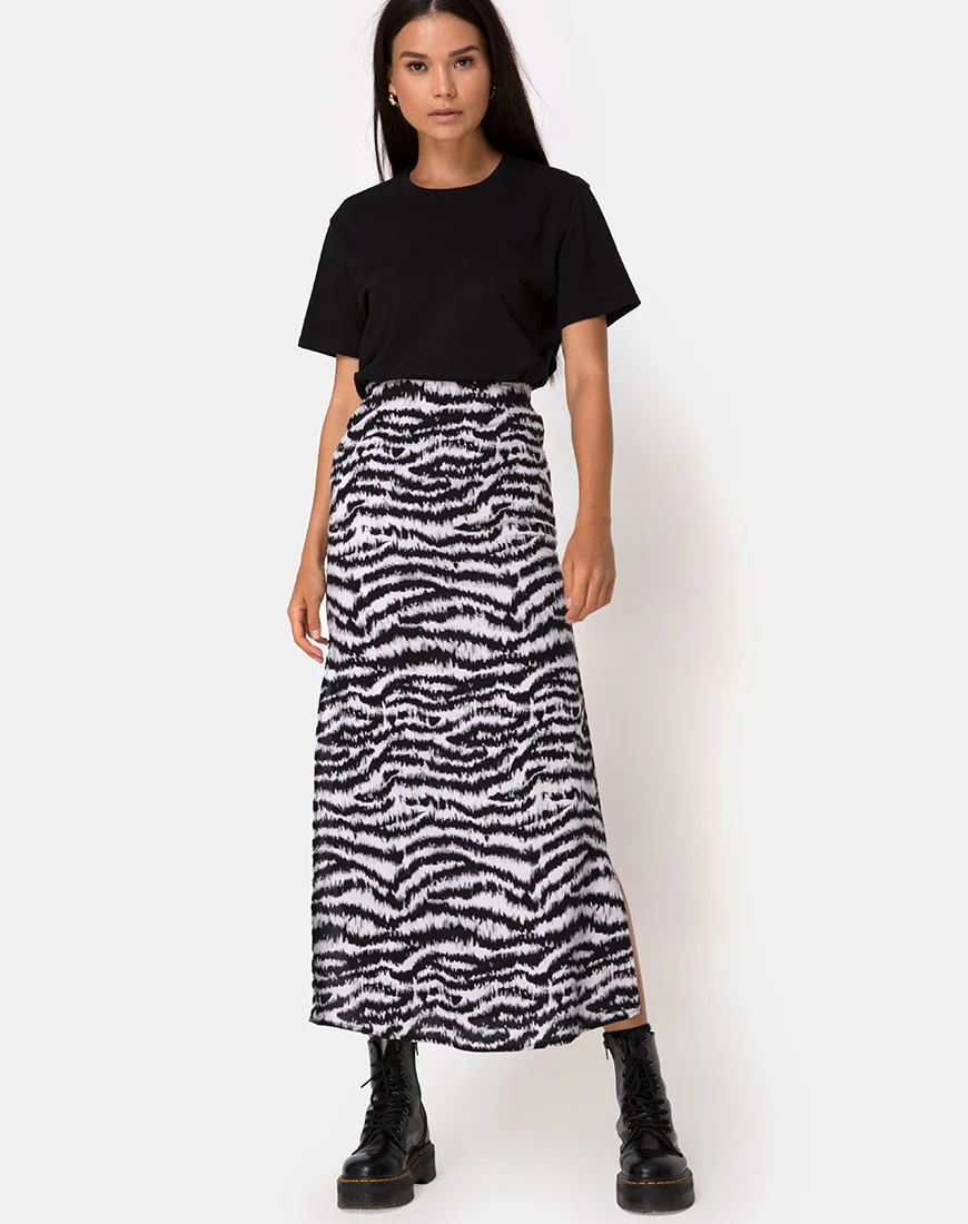 Tinxi Skirt in Animal Drip Grey - Image 3
