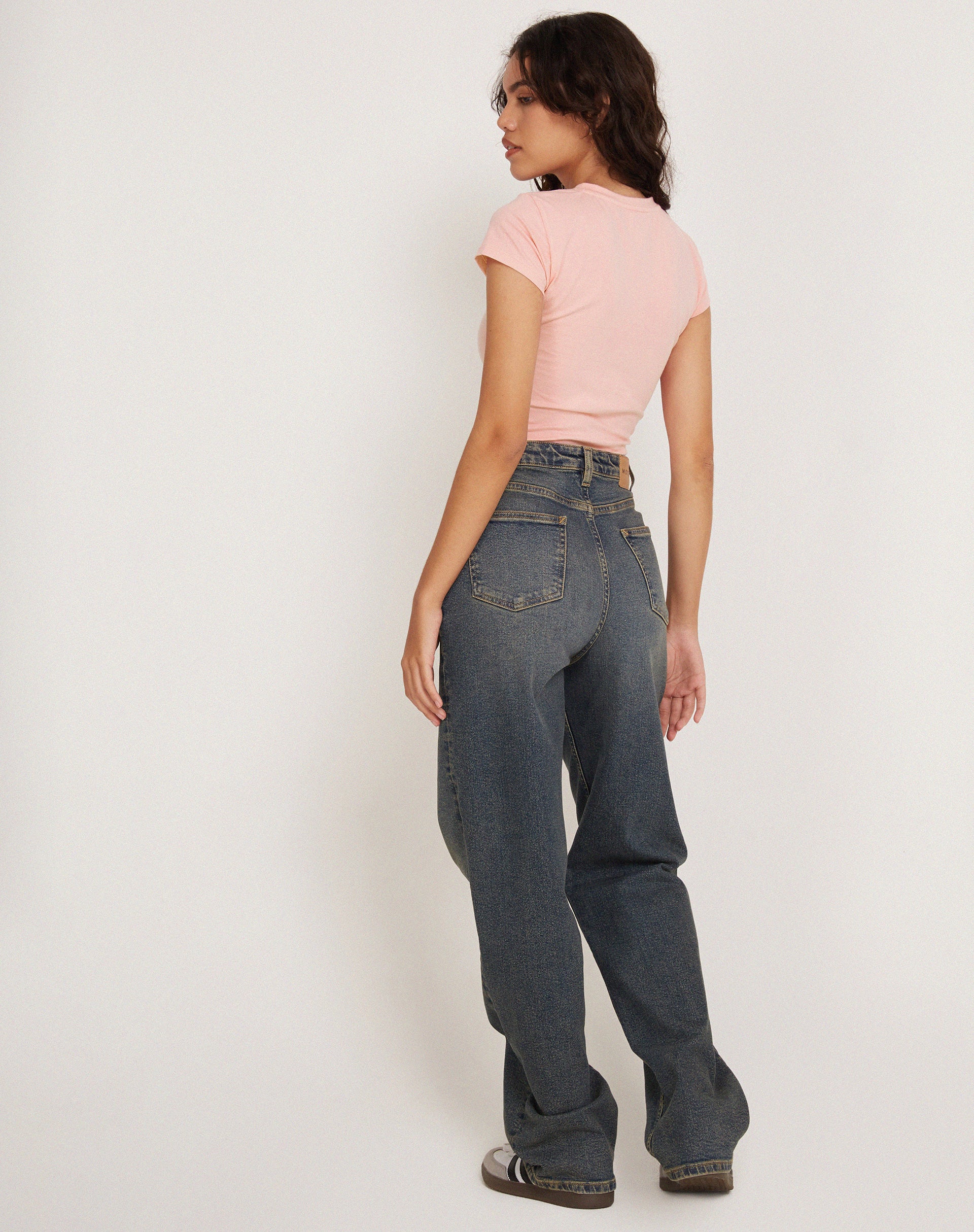 Tiona Cropped Tee in Peony Pink Bunny - Image 4