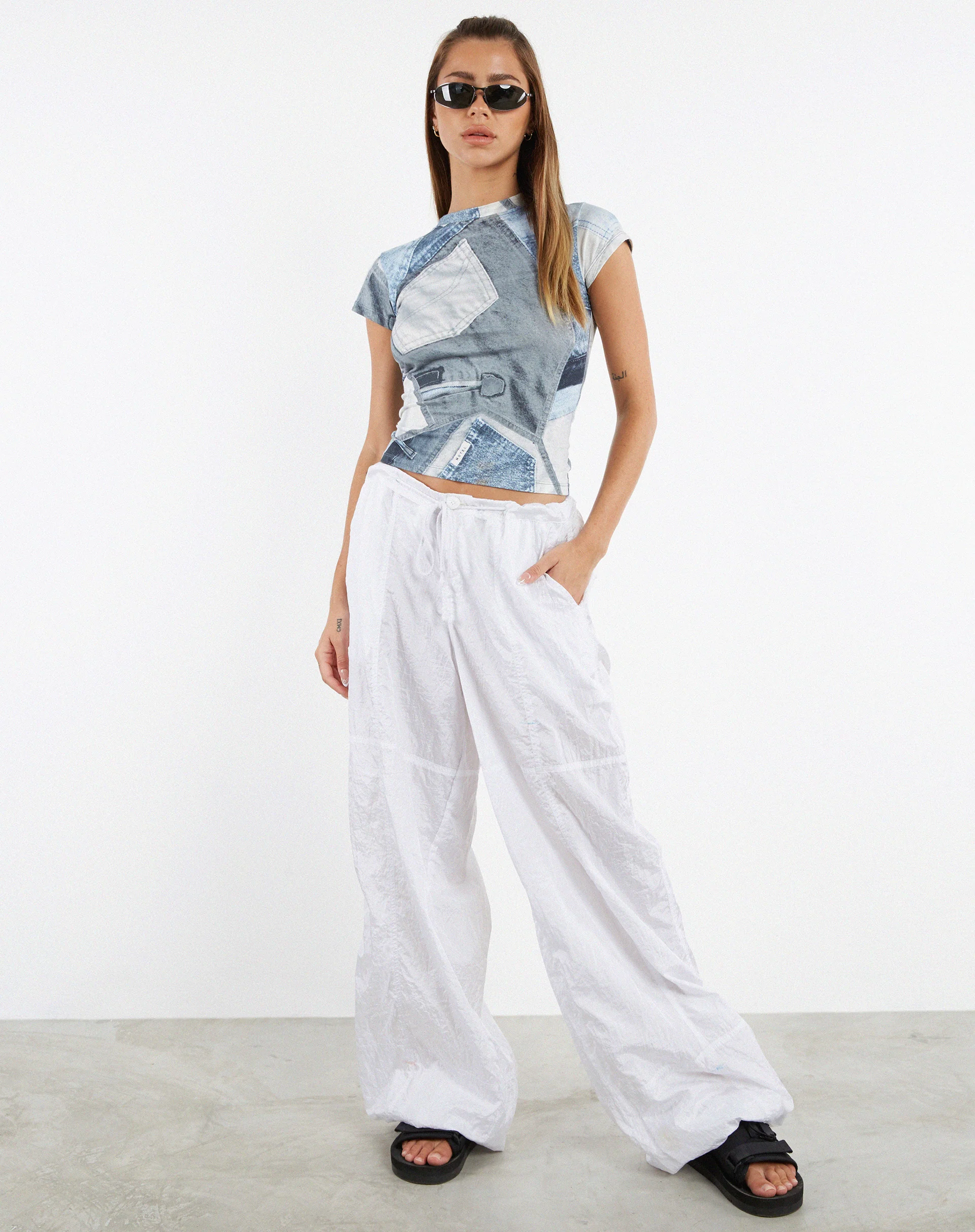 Tiona Top in Denim Pocket - Image 3