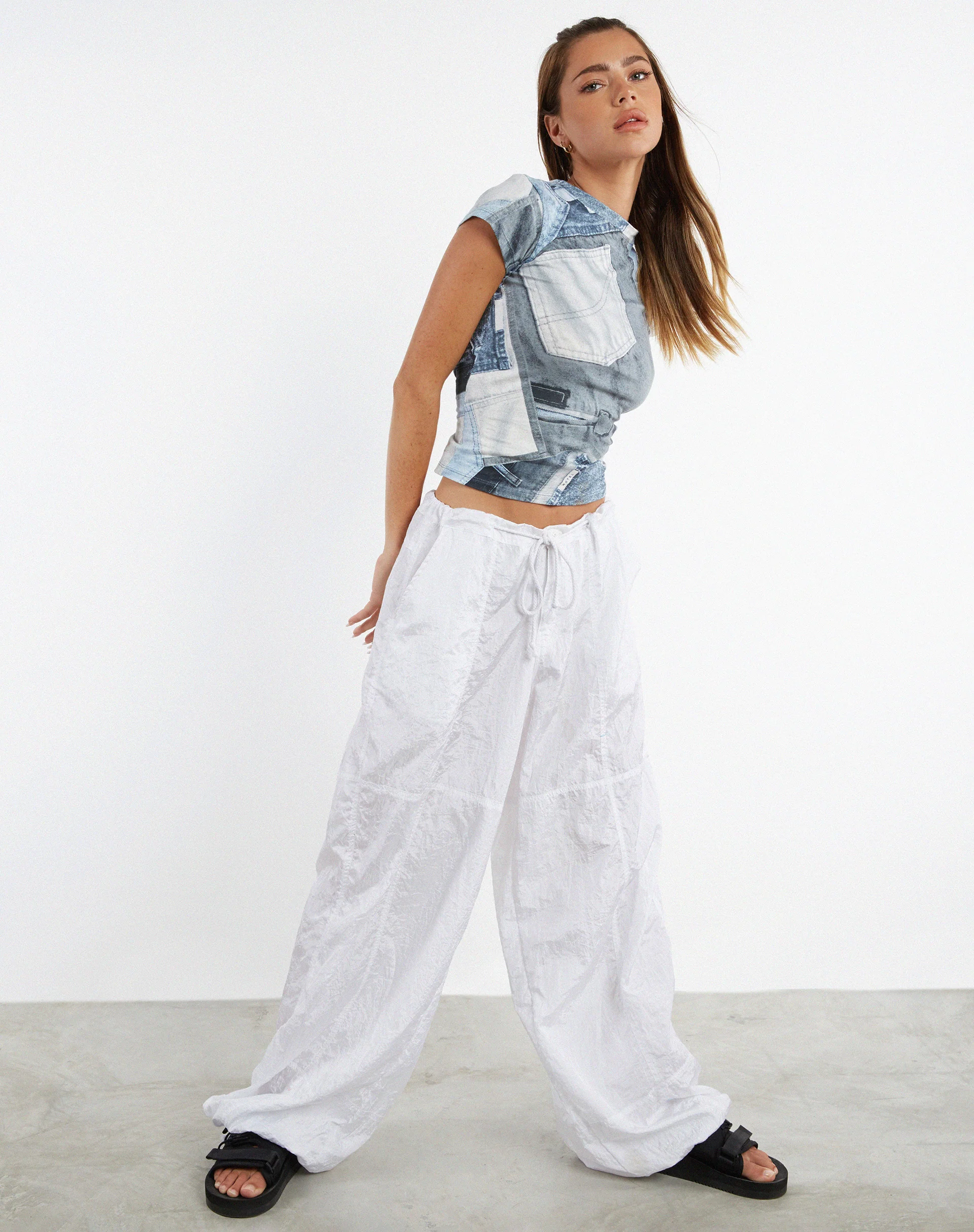 Tiona Top in Denim Pocket - Image 5