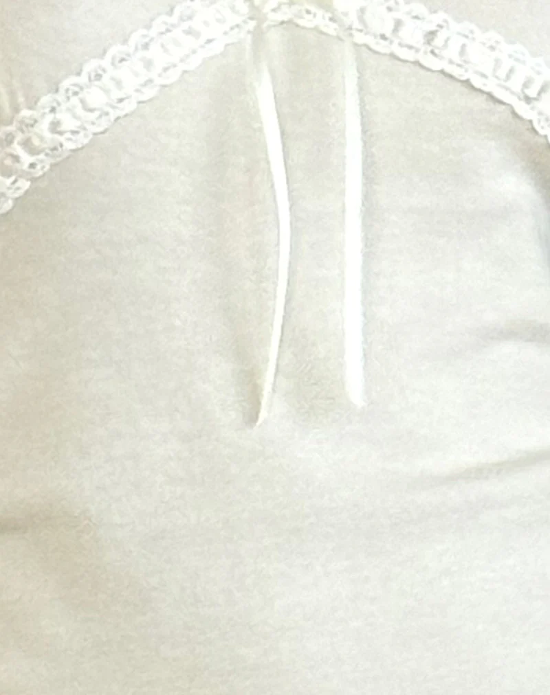 Tirzah Brushed Knit Top in Cream - Image 5
