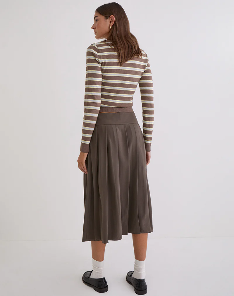 Tisrah Midi Skirt in Truffle - Image 5
