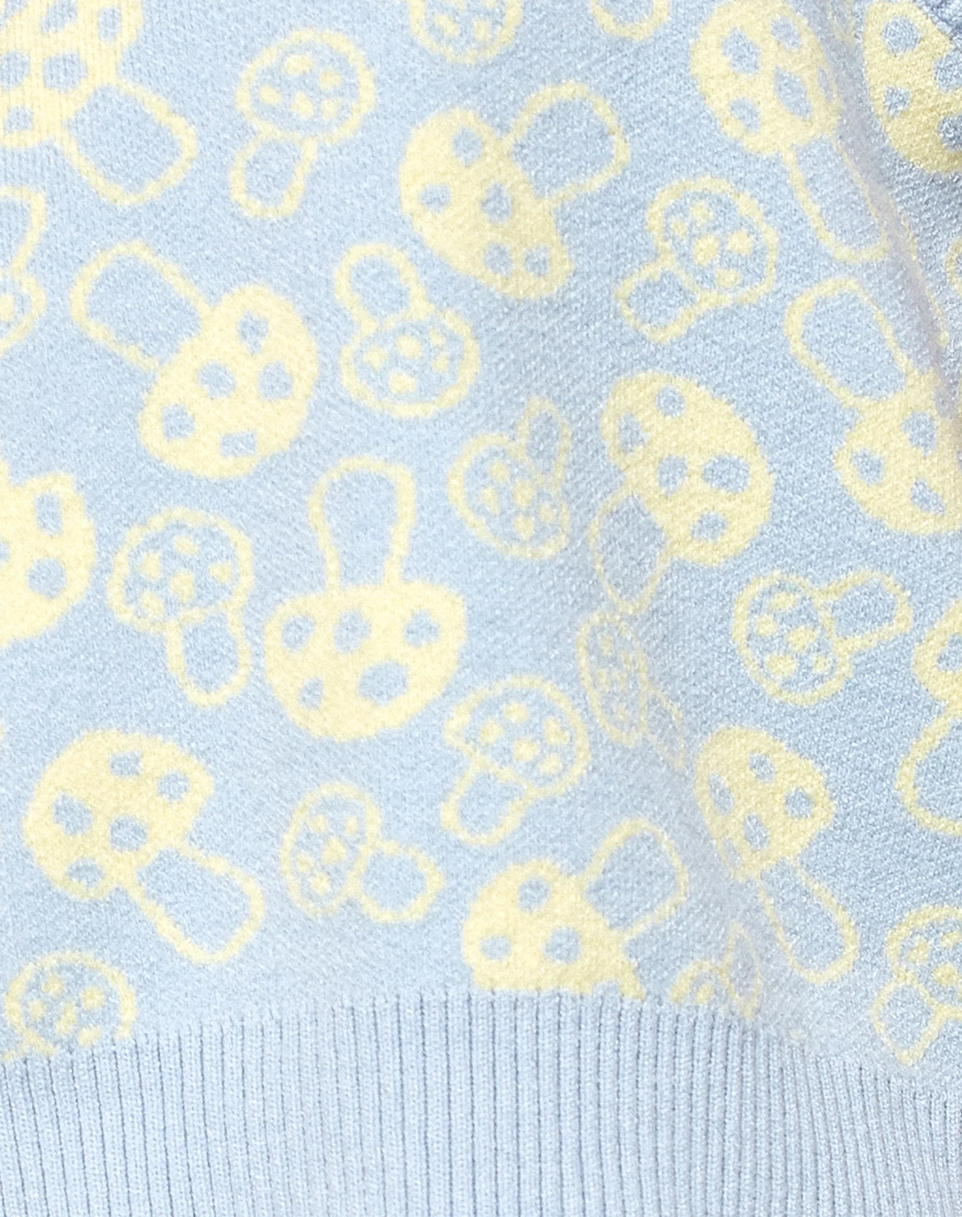 Tody Sweater Vest in Baby Shroom Blue and Yellow - Image 7
