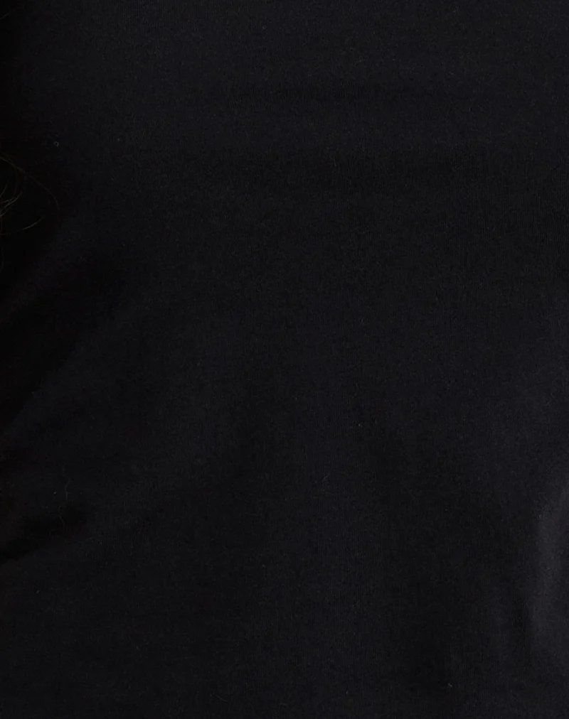 Tokiwa Asymmetric Shoulder Tee in Black - Image 6