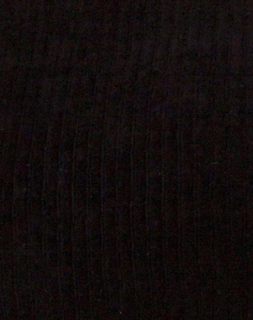 Tor Dress in Velvet Rib Black - Image 5