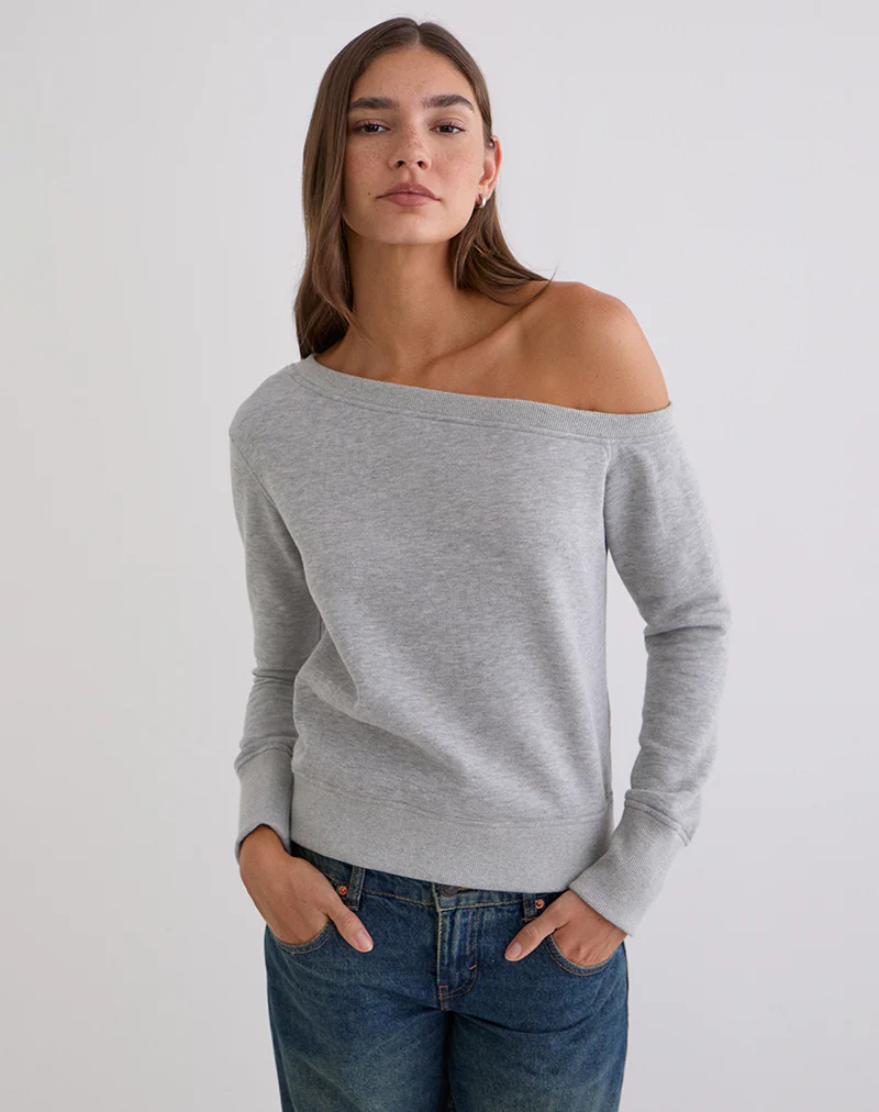Toria Sweatshirt in Grey Marl - Image 3