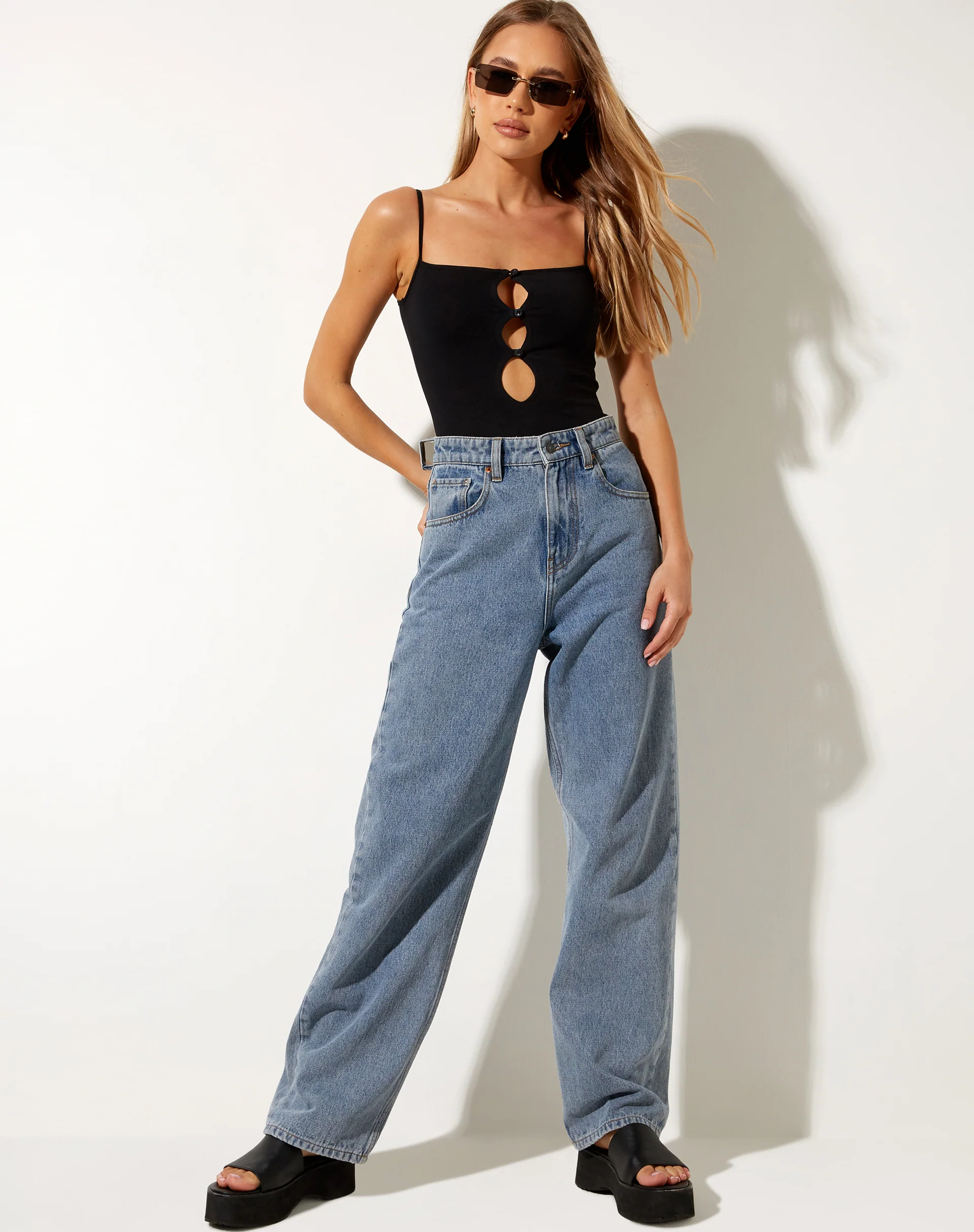 Torri Cutout Bodice in Black - Image 3