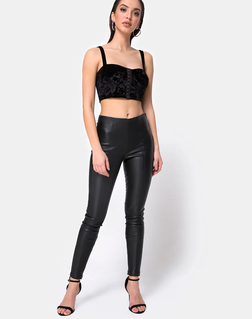 Trata Crop Top in Velvet Black - Image 3