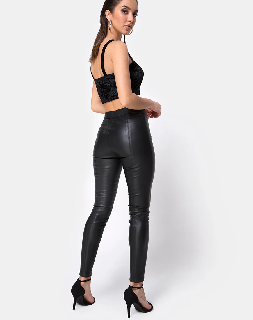Trata Crop Top in Velvet Black - Image 4