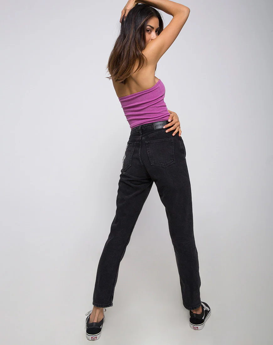 Tube Top in Baby Rib Violet - Image 4