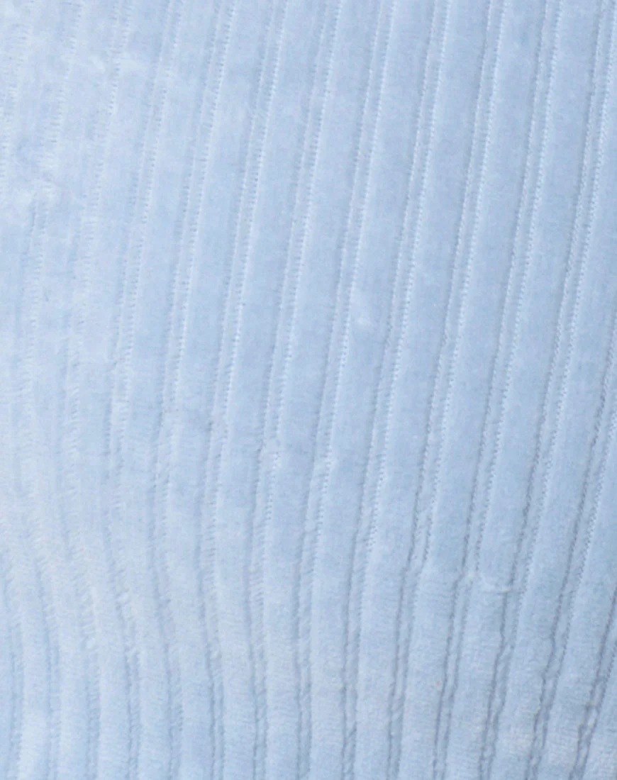 Tube Top in Fluffy Knit Baby Blue - Image 5
