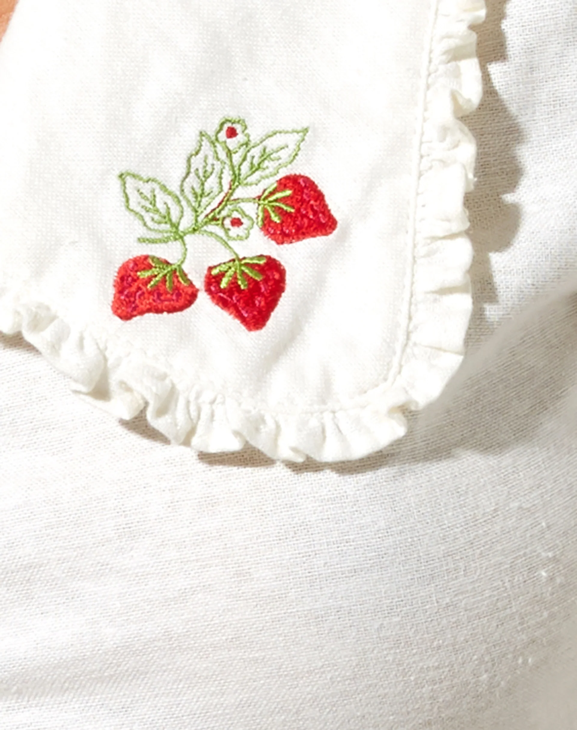 Tucci Top in White Strawberry Embro - Image 5