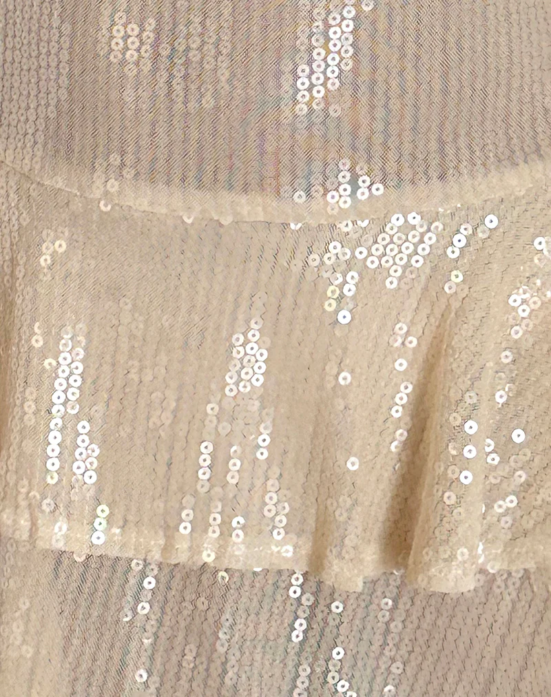 Turtoise Mini Dress in Nude Clear Tinted Disc - Image 6