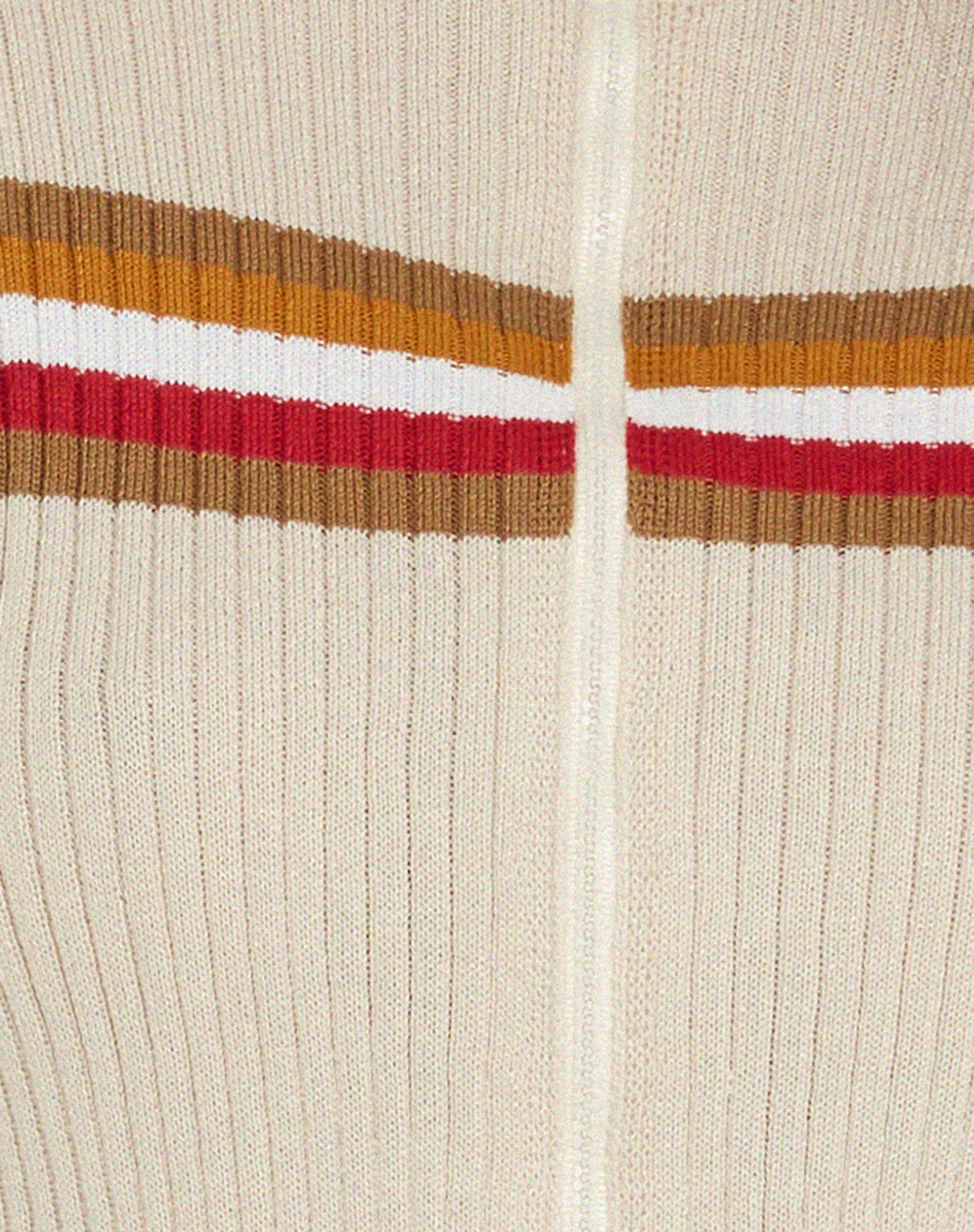 Tuzifa Cropped Knit Jumper in Beige Red and Brown - Image 6