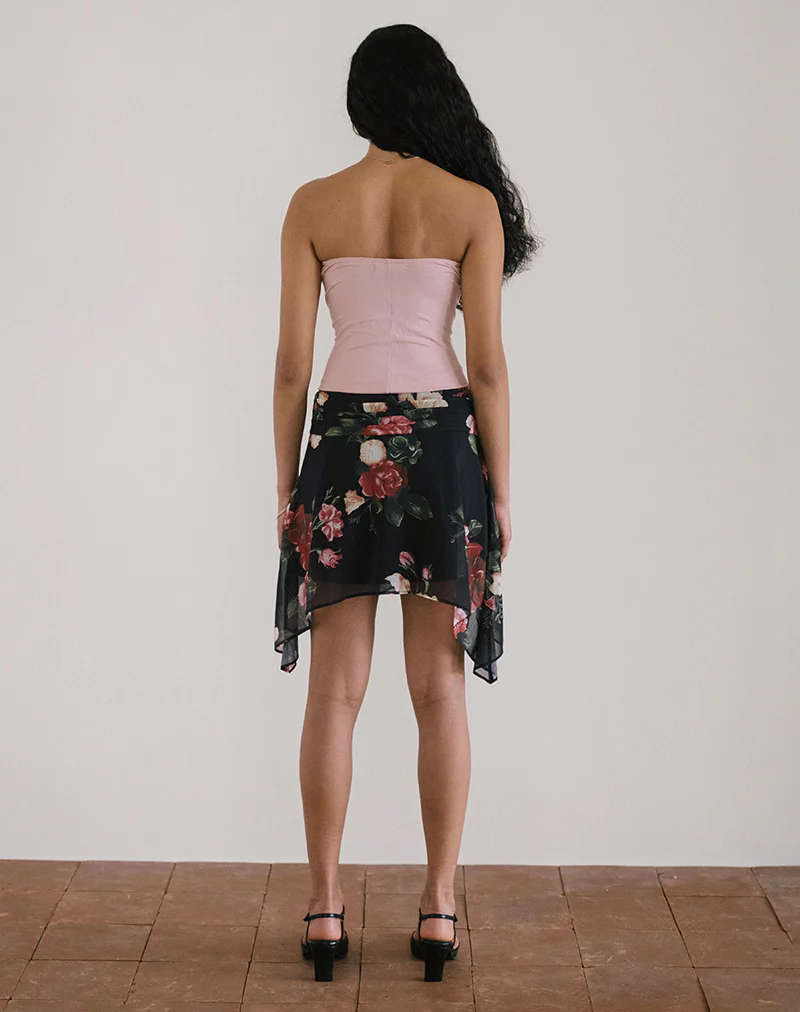 Tyler Skirt in Renaissance Rose Black - Image 3