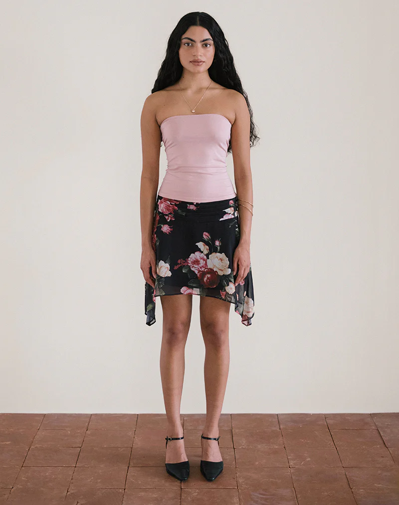 Tyler Skirt in Renaissance Rose Black - Image 6