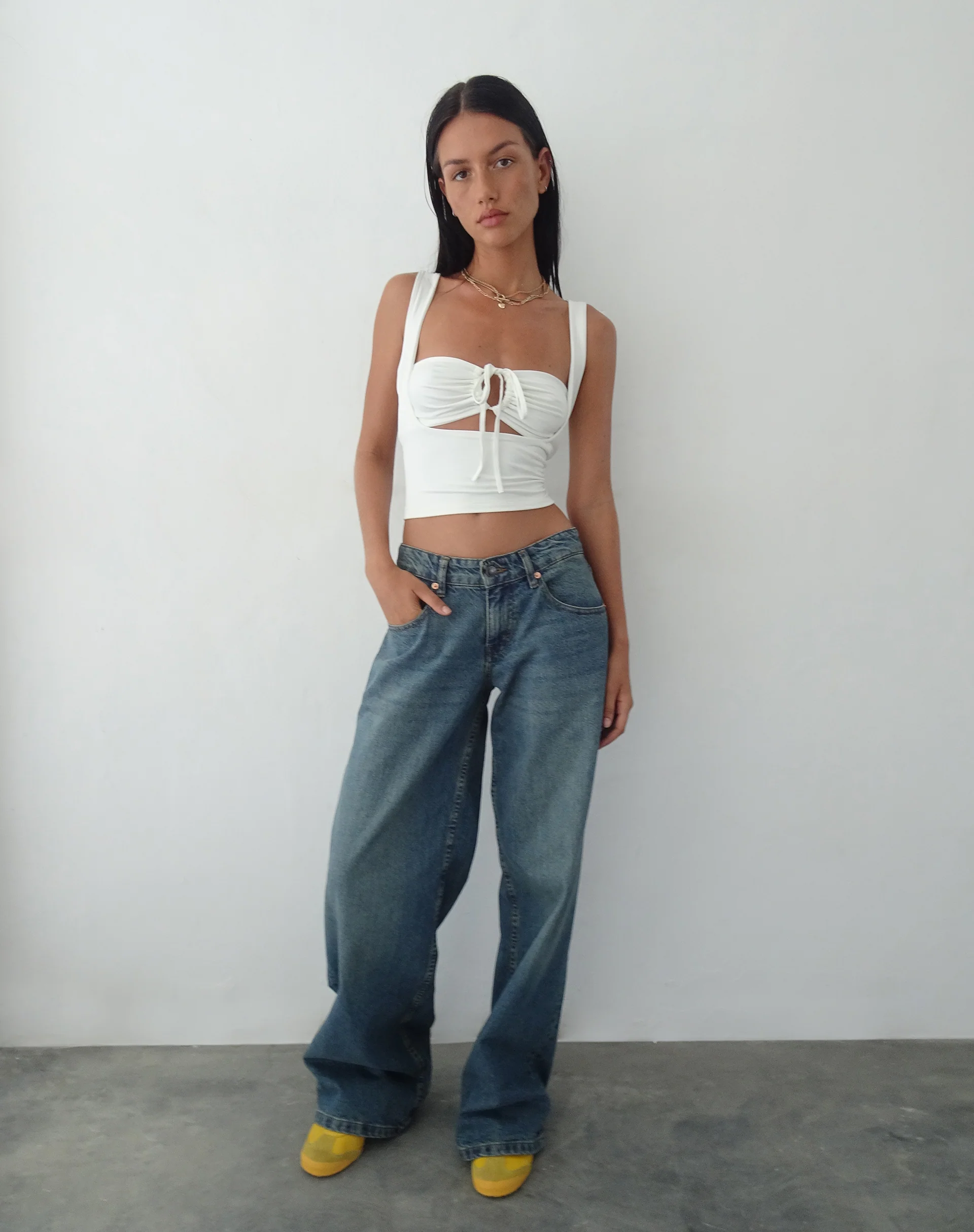 Ulani Crop Top in Ivory - Image 5