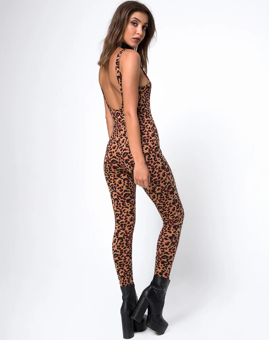 Unitard in Jungle Leopard - Image 2