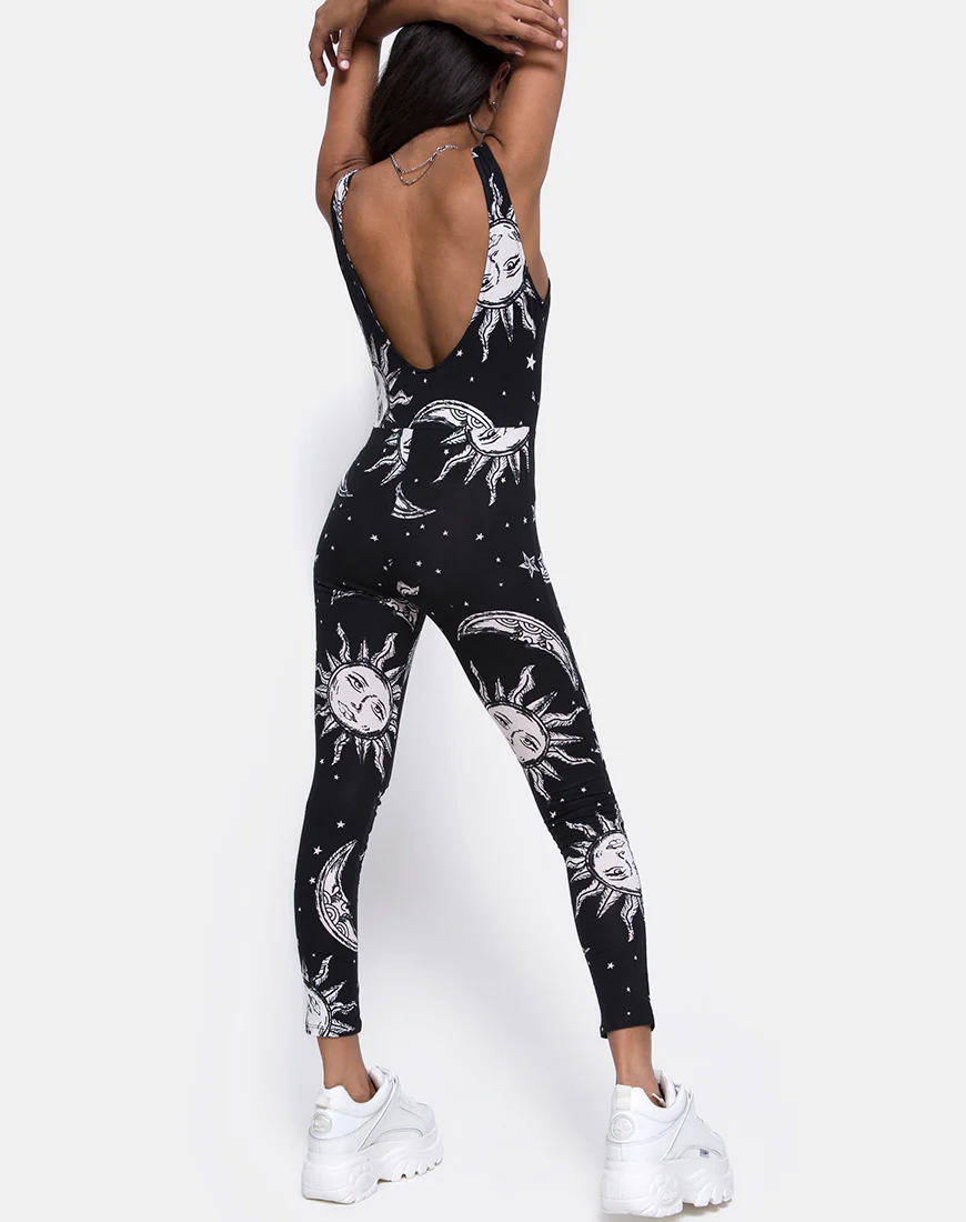 Unitard in Oversize Sun Moon and Stars - Image 4
