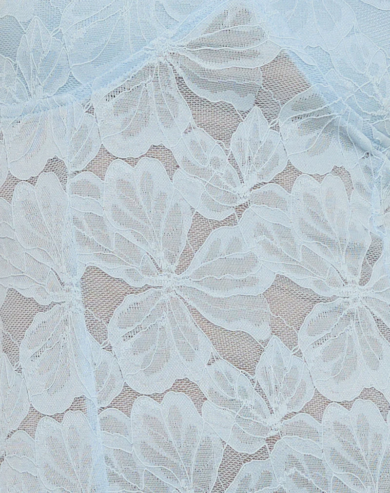 Valea Midi Dress in Zinnia Lace Blue - Image 6