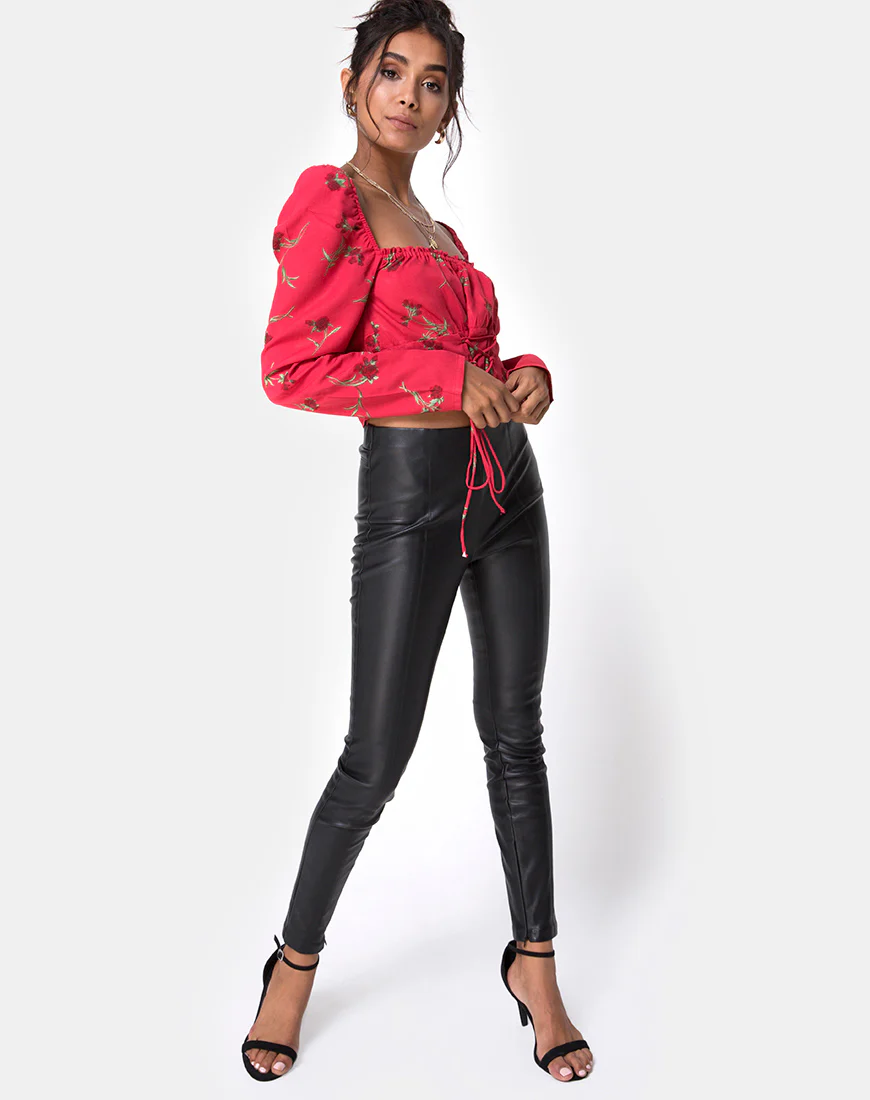 Valena Top in Rouge Rose Pink - Image 3