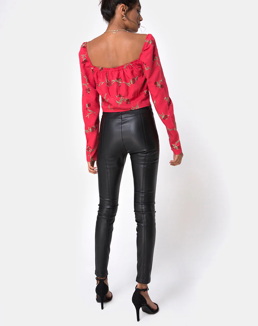 Valena Top in Rouge Rose Pink - Image 4