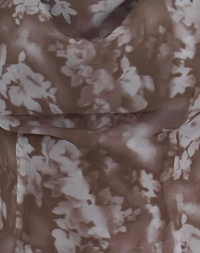 Valencia Mini Dress in Botanical Shadow Brown - Image 5