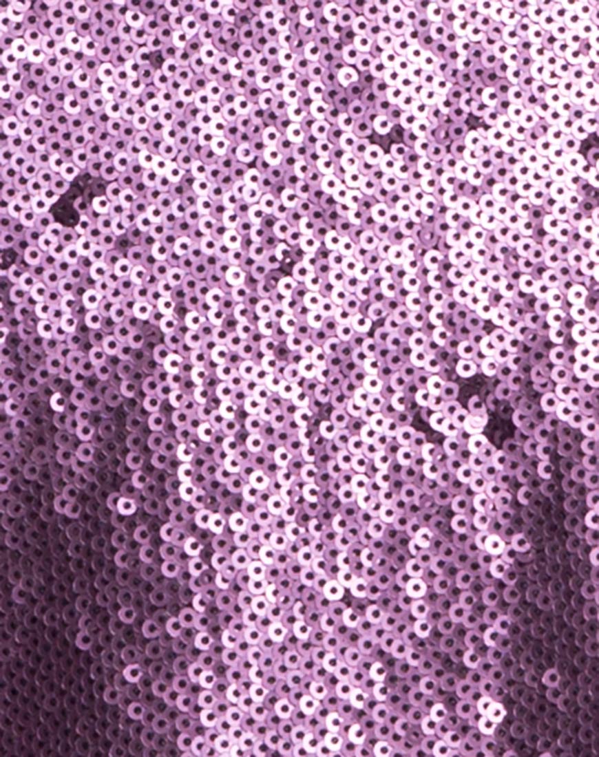 Valley Slip Dress in Amethyst Sequin - Image 5