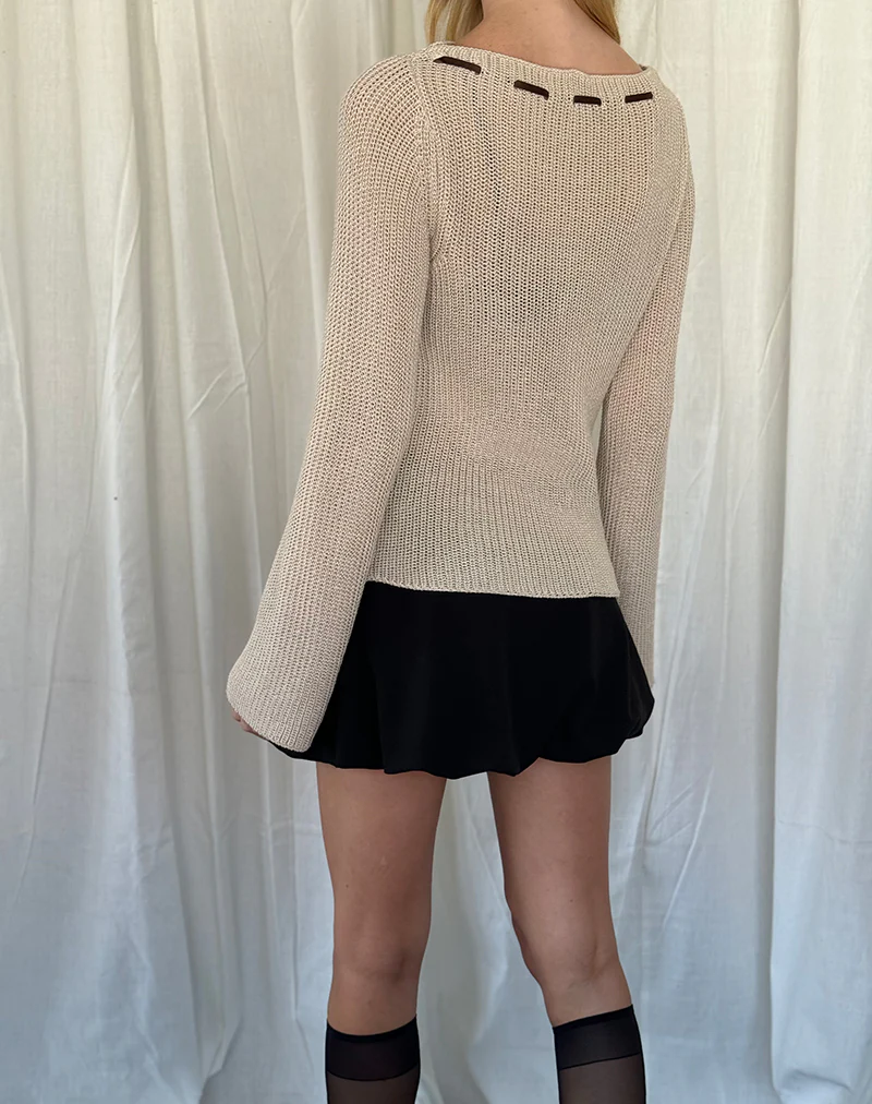 Valorie Knit Jumper in Oat - Image 5