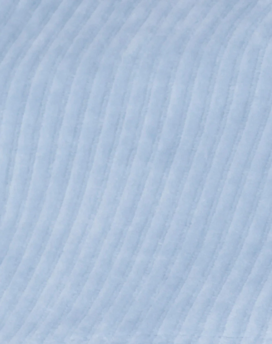 Valoz Top in Fluffy Knit Baby Blue - Image 5