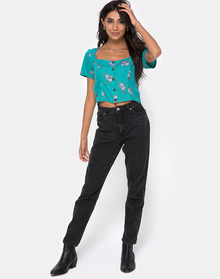 Valza Top in Soi Rose Green - Image 3