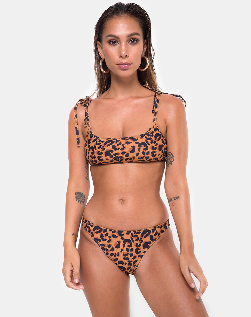 Vanna Bikini Bottom in Burn Out Leopard - Image 3