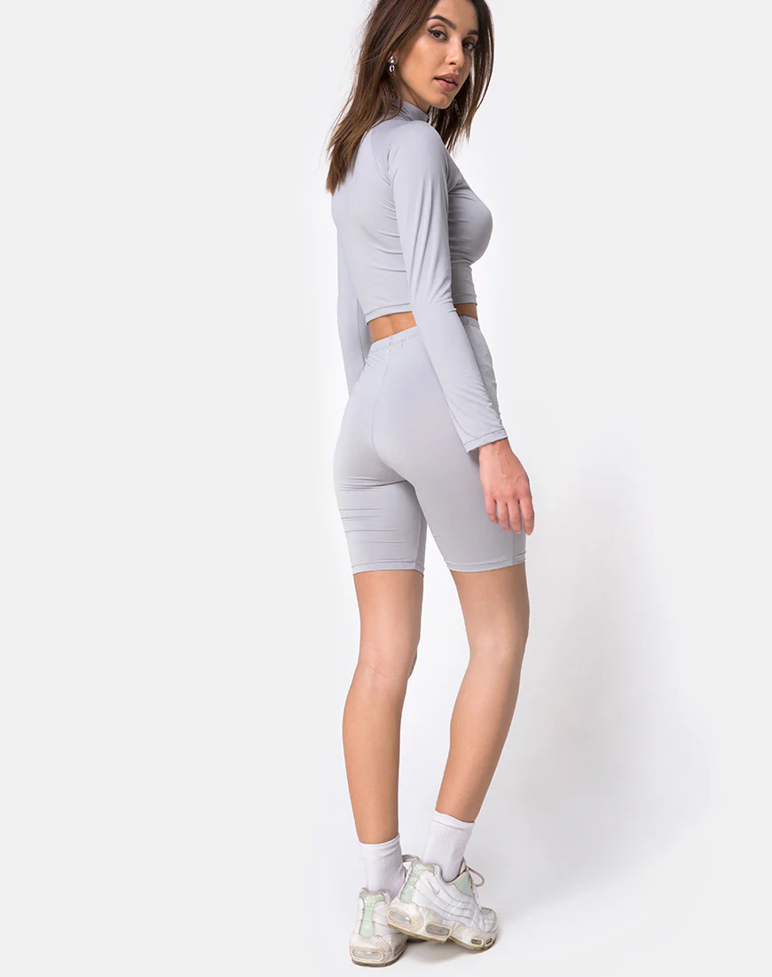 Vanya Crop Top in Grey Motel - Image 5