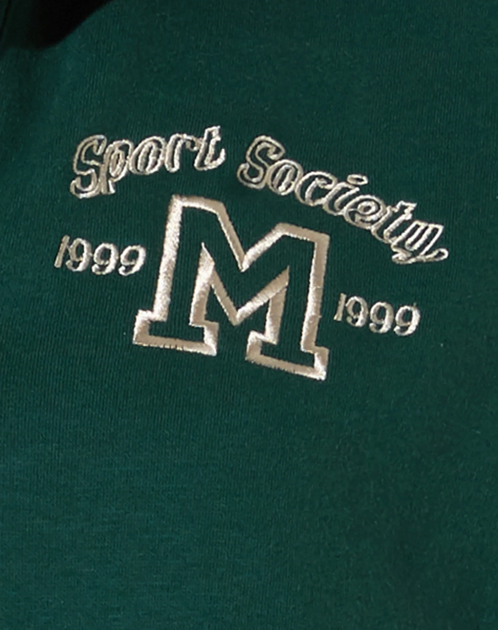 Varsity Oversized Jumper in Forest Green Winter White Sport Society - Image 5