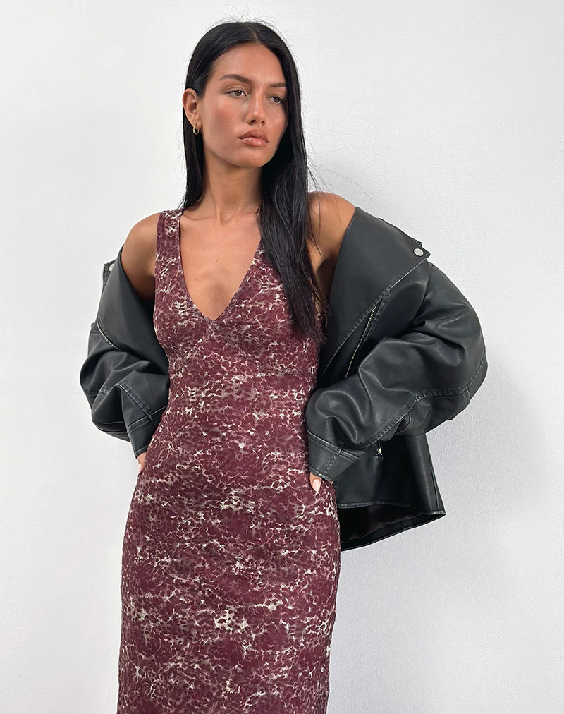 Vatika Maxi Dress in Abstract Leo Spot - Image 5